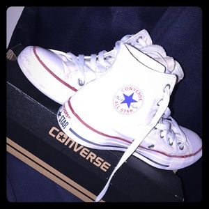 White Hightop Converse